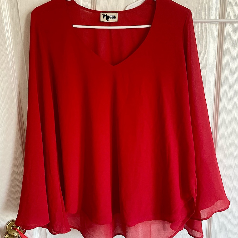 Red Show Me Your Mumu top